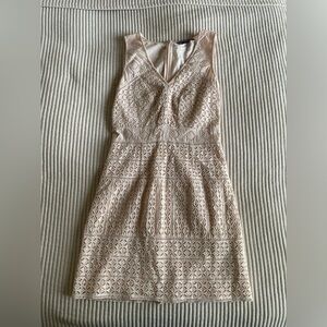 French Connection pink eyelet dress, size US 2
